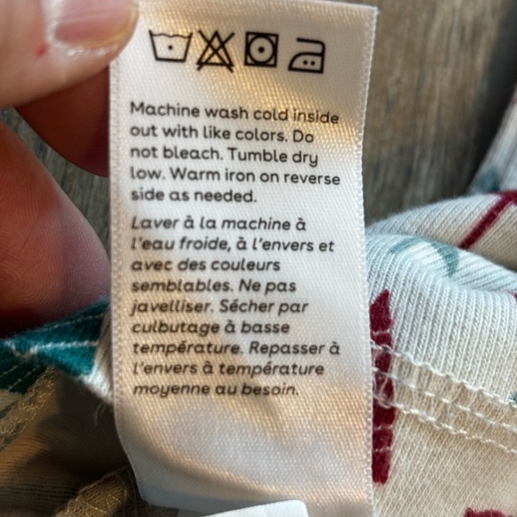 Tea Collection Red and Green Trees 100% Cotton Pajama Set Sz 5 - Picture 5 of 6